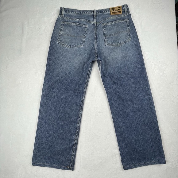RALPH LAUREN Jeans Co Woodrow Straight Leg Denim Jeans Mens 36x30 Loose Wide Leg - Picture 8 of 14